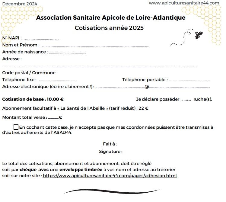 Cotisation 2025